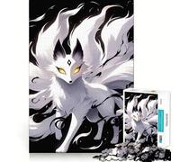 Puzzle numérique de 1000 pièces représentant Un Renard à Neuf queues, idéal pour Les Adolescents Ce Puzzle stimule la mémoire, la lumière et la détente Un Cadeau Exquis à Assembler (38x52cm)