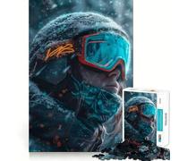 Puzzle numérique de 1000 pièces représentant Un Skieur, idéal pour Les Adolescents Jeu de logique et de Concentration, apaisant et aux découpes précises Cadeau Parfait (38x26cm)