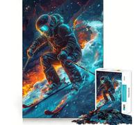 Puzzle numérique de Ski 1000 pièces pour Adolescents, Jeu de logique Clair, Loisirs faciles, découpe Parfaite, Cadeau d'anniversaire 38x26cm