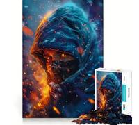 Puzzle numérique de Skieur pour Adolescents, 1000 pièces, Jeu de logique mentale, Anti-Stress, découpe Ferme, Cadeau de Noël 50x75cm