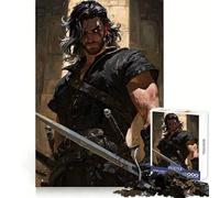 Puzzle numérique Guerrier à l'épée pour Adultes, 1000 pièces, Stimulation cérébrale, Distraction apaisante, Cadeau d'anniversaire de qualité supérieure (38x26cm)