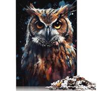 Puzzle numérique Hibou 1000 pièces pour Adultes - Activités familiales, Jeux éducatifs, Difficiles et stimulants, 1000 pièces (38 x 26 cm)