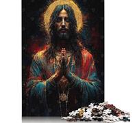 Puzzle numérique Jésus-Christ, Puzzle rectangulaire en Papier Rigide, Difficile, pour Adultes et Enfants, Cadeau Unique, 1000 pièces (75 x 50 cm)