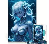 Puzzle numérique Nymphe des eaux 1000 pièces pour Adolescents,activité ludique et stimulante pour développer la réflexion,Taille Uniforme,pièces précises,Relaxation,activité de Groupe en intérieur