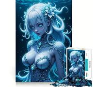 Puzzle numérique Nymphe des eaux 1000 pièces pour Adultes Jeu de réflexion Stimulant Découpe Nette,alignement Parfait Activité Amusante en Famille Le Soir (38x52cm)
