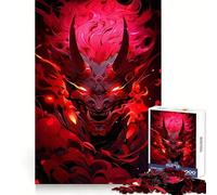 Puzzle numérique Oni Démon Rouge 1000 Pièces Jeu pour Adultes Activité à la Maison Découpe Lisse Surprise de Noël (50x75cm)