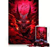 Puzzle numérique Oni Démon Rouge 1000 pièces pour Adultes Renforce la mémoire, apaise l'esprit, qualité supérieure, Surprise chaleureuse (38x52cm)