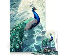 Puzzle numérique Paon dans l'eau pour Adultes, 1000 pièces, Jeu d'exercice Mental, détente, Design, Assemblage, Cadeau Exquis (50x75cm)