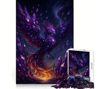 Puzzle numérique Phénix en Cristal d'améthyste 1000 pièces pour Adolescents Idéal pour stimuler la mémoire, se détendre et Profiter de Moments de Calme Bords Nets Cadeau Festif (50x75cm)