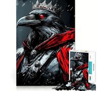 Puzzle numérique Raven King de 1000 pièces pour Adolescents, Jeu de logique Fine, Divertissement Relaxant, décoration Murale aux Bords Nets (50x75cm)
