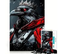 Puzzle numérique Raven King pour Adolescents, 1000 pièces, Collection d'art Recall Upgrade Calm Relax Clear Cut (38x52cm)