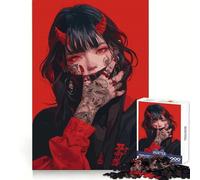 Puzzle numérique Red Devil Girl de 1000 pièces pour Adolescents Jeu d'entraînement cérébral, activité de Groupe, Assemblage Artistique, Cadeau Classique (50x75cm)