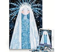 Puzzle numérique Reine d'hiver, 1000 pièces, défi Difficile, pour Adultes Activité relaxante et axée sur la Concentration Découpe Lisse Cadeau d'hiver (38x26cm)