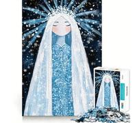 Puzzle numérique Reine d'hiver pour Adultes,1000 pièces,Jeu de mémoire et de réflexion,découpe Laser pour Un Assemblage Parfait,Cadeau Unique pour soulager Le Stress (50x75cm)