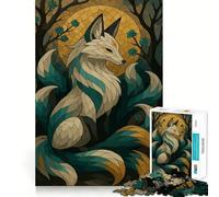 Puzzle numérique Renard à Neuf queues 1000 pièces pour Adolescents Jeu de logique Robuste Silencieux et apaisant Bords Nets Cadeau élégant (50x75cm)
