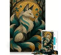 Puzzle numérique Renard à Neuf queues 1000 pièces pour Adultes, Jeu de logique et de Partage, Finition Premium, Cadeau élégant (38x52cm)