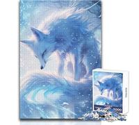 Puzzle numérique Renard Arctique 1000 pièces pour Adolescents - Jeu éducatif d'observation et Symbolique - Dimensions:38x26cm