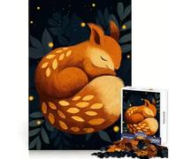 Puzzle numérique Renard endormi, 1000 pièces, pour Adolescents, Jeu d'esprit, activité à Domicile, décoration Murale découpée avec précision 38x52cm