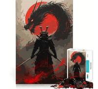 Puzzle numérique Samouraï et Dragon 1000 pièces Jeu de logique et d'adresse pour Adultes Idéal pour Jouer en Famille Découpe précise Pièce de Collection (38x52cm)