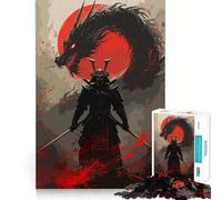 Puzzle numérique Samouraï et Dragon 1000 pièces pour Adolescents Améliore la mémoire Détente et créativité Bords précis Cadeau élégant (50x75cm)