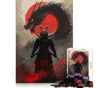 Puzzle numérique Samouraï et Dragon 1000 pièces pour Adolescents Améliore la mémoire Détente et créativité Bords précis Cadeau élégant (50x75cm)
