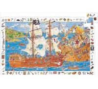 Puzzle Observation Bateau Pirates 100 Pieces - Set Puzzle Enfant sur Le thème des Pirates et Carte Tigre