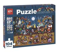 APLI Puzzle d'observation pour enfants – La forêt