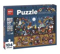 APLI Puzzle d'observation pour enfants – La forêt
