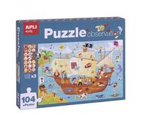 APLI Puzzle Bateau Pirate Observation 104 pièces Multicolore (17917)