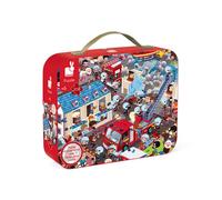 Puzzle observation Pompiers 208 pcs - JANOD - Jeu 2 en 1 - Développe la concentration