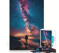 Puzzle Océan Ciel Étoilé pour Adolescents 1000 Pièces Jeu de Logique Solide Silencieux Bords Clairs Cadeau Élégant (38x52cm)