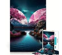 Puzzle Océan Clair de Lune pour Adultes, 1000 Pièces, Puzzle Détente et Image à Assembler, Cadeau de Noël (38x26cm)