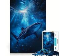 Puzzle Océan Requin Baleine pour Adolescents 1000 Pièces Développe l'esprit Jeu de Jeu Uniforme Pièces Précises Activité Amusante en Famille (50x75cm)