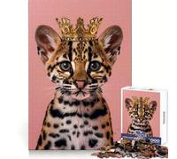 Puzzle Ocelot Couronne Pastel pour Adolescents 1000 pièces, Jeu de logique Robuste, Silencieux et aux Bords Nets, Cadeau élégant (38x52cm)
