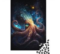 Puzzle Octopus Galaxy rectangulaire en Carton 100% recyclé pour Adultes et Enfants, Cadeau d'halloween, 300 pièces (40 x 28 cm)
