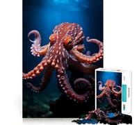 Puzzle Octopus Sea Dept 1000 pièces pour Adultes, Jeu de réflexion et de Concentration, Loisirs à Domicile, Bords serrés, Cadeau de Noël (38x52cm)