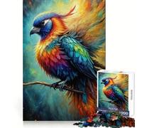 Puzzle Oiseau Arc-en-Ciel 1000 Pièces pour Adolescents Jeu de Logique et de Détente Découpe Précise Cadeau Artistique (38x26cm)