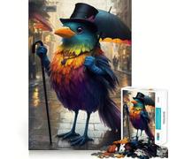 Puzzle Oiseau Arc-en-Ciel pour Adultes 1000 Pièces Jeu de Logique Mentale Apaisant et Amusant Découpe Ferme Surprise Chaude (38x26cm)