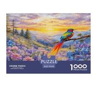 Puzzle Oiseau de Paradis 1000 Pièces pour Adultes Et Enfants, Jeu De Société Convivial, Casse-tête Fleurs de Montagne, Décoration Intérieure, Idée Cadeau 70x50cm/1000pcs
