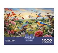 Puzzle Oiseau - Fleur Pastoral Composé De 1000 Pièces pour Adultes,Nature Pleine de vitalité Un Jeu De Dexérité Très Difficile Puzzle Éducatif Aux Défis 70x50cm/1000pcs