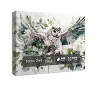 Puzzle Oiseau Hibou pour Adultes, Animal Art Puzzles 1000 Pièces, Puzzle Fantaisie Forêt Peinture Puzzle