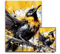 Puzzle Oiseau Jaune 1000 pièces en Bois pour Adultes et Adolescents, idéal pour Un Anniversaire ou des fêtes 50x75cm / 19,68x29,52 Pouces