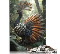 Puzzle Oiseau-Lyre majestueux en forêt, Jeux éducatifs, activités familiales, Puzzle en Carton de qualité supérieure pour Femmes et Hommes, Cadeau de Noël, 1 000 pièces (75 x 50 cm)