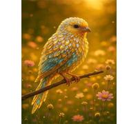 Puzzle Oiseaux de Cristal Jaunes pour Adultes,200 pièces,35x25 cm Bricolage Artistique Puzzles, Jeu éducatif Challenge Toy Puzzle pour Décoration de la Maison