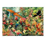Puzzle oiseaux tropicaux 2000 pieces adulte - perroquets et toucan foret tropicale exotique - qualite premium - set puzzle et carte