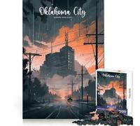 Puzzle Oklahoma Urban Horizon 1000 pièces, Jeu d'éveil et de réflexion, pièce de Collection découpée avec précision (38x52cm)