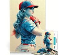 Puzzle on Adore Le Baseball 1000 pièces Jeu de mémoire Amusant Bords Lisses,Assemblage Parfait Une façon divertissante d'occuper Les Heures vides (38x52cm)
