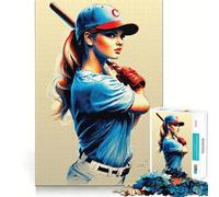 Puzzle on Adore Le Baseball pour Adolescents,1000 pièces,pour stimuler l'esprit,Amusant,découpe Nette,Composants Robustes,activité de Groupe réconfortante (50x75cm)