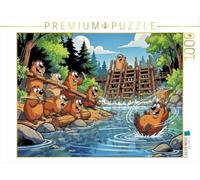 Puzzle · On le construit. Peu importe ce que c'est. Peu importe quand | À la manière de Biber · Bande dessinée « Les castors rigolos · 1000 pièces · Format assemblé 64 × 48 cm · CALVENDO Puzzle