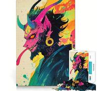 Puzzle Oni Démon Néon 1000 Pièces pour Adolescents Jeu de Réflexion Activité Art et Assemblage en Famille Cadeau Créatif (50x75cm)